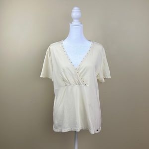 Tommy Bahamas Nail Head V-Neck Top XL